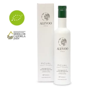 Aceite Virgen Extra Picual Ecológico - Alevoo - Botella 500 ml.