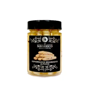 Espárragos Braseados Aliñados Etiqueta Negra - El Navarrico - Tarro 330 g.